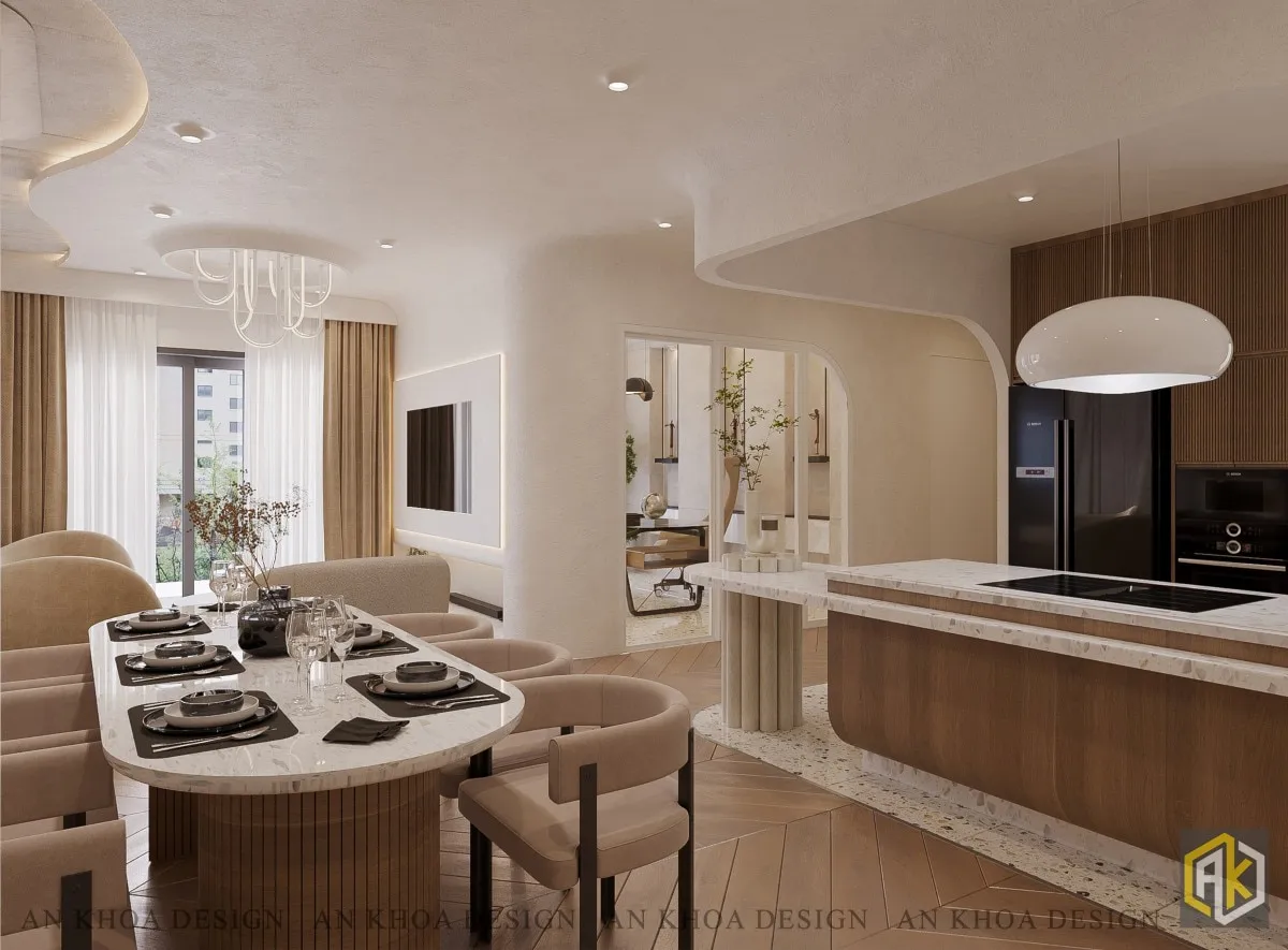 Tủ bếp thiết kế nội thất Bình Chánh chữ L tối ưu