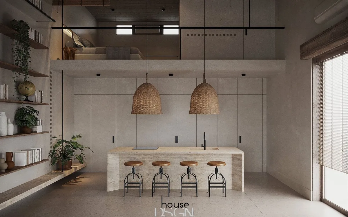 Phong cách nội thất retro với chi tiết gỗ