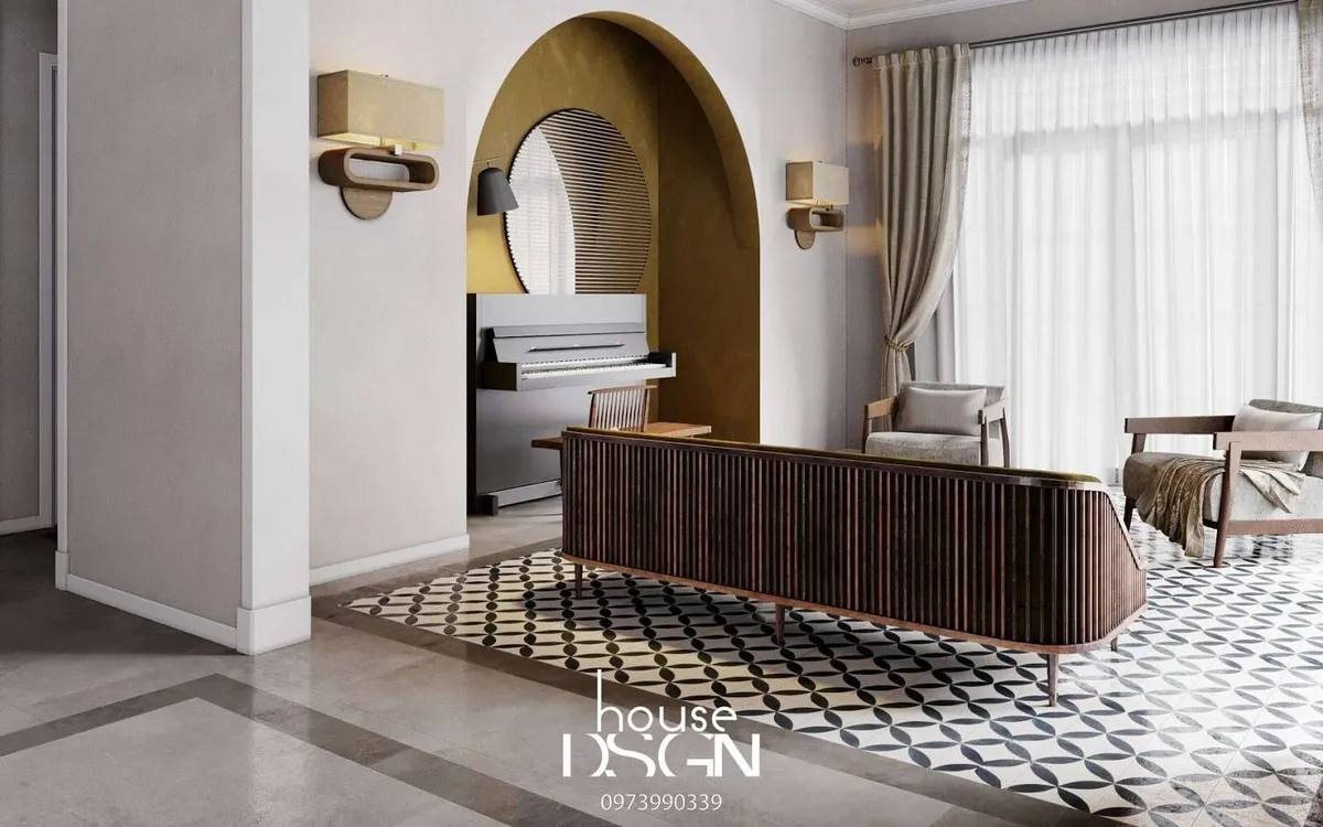 Ánh sáng tự nhiên giúp không gian phòng khách thông thoáng và hài hòa