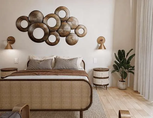 Thiết kế nội thất phòng ngủ phong cách Đông Dương