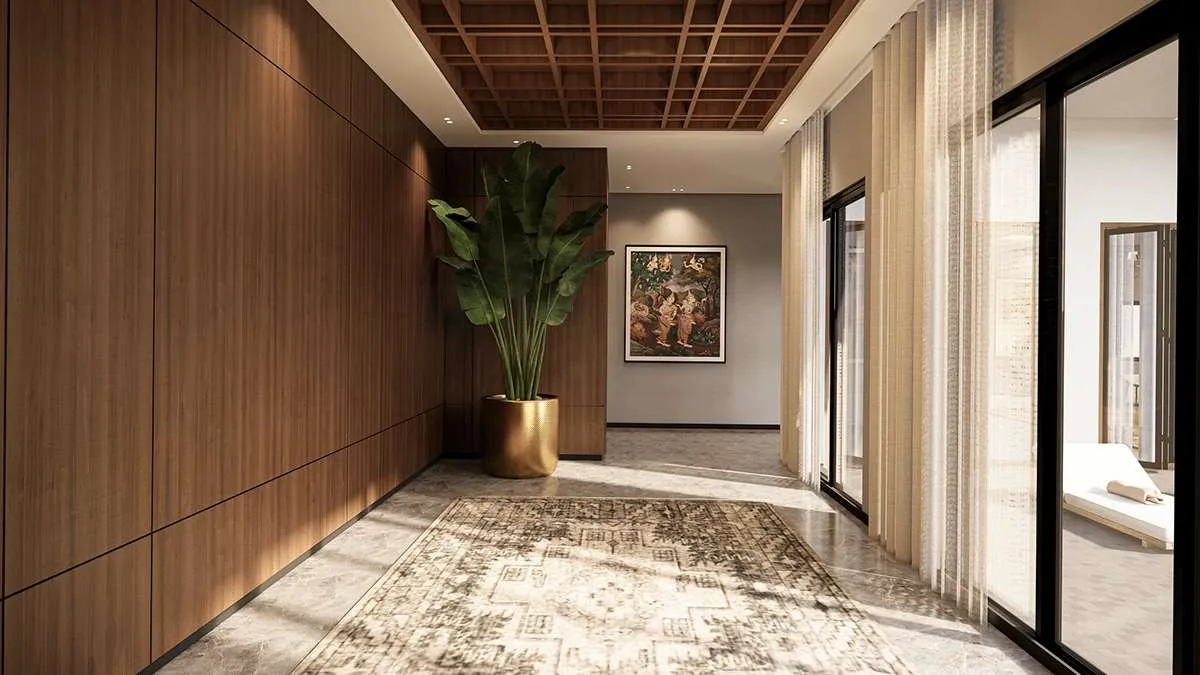 Một cây chuối kiểng đã tạo lên linh hồn của phong cách tropical này