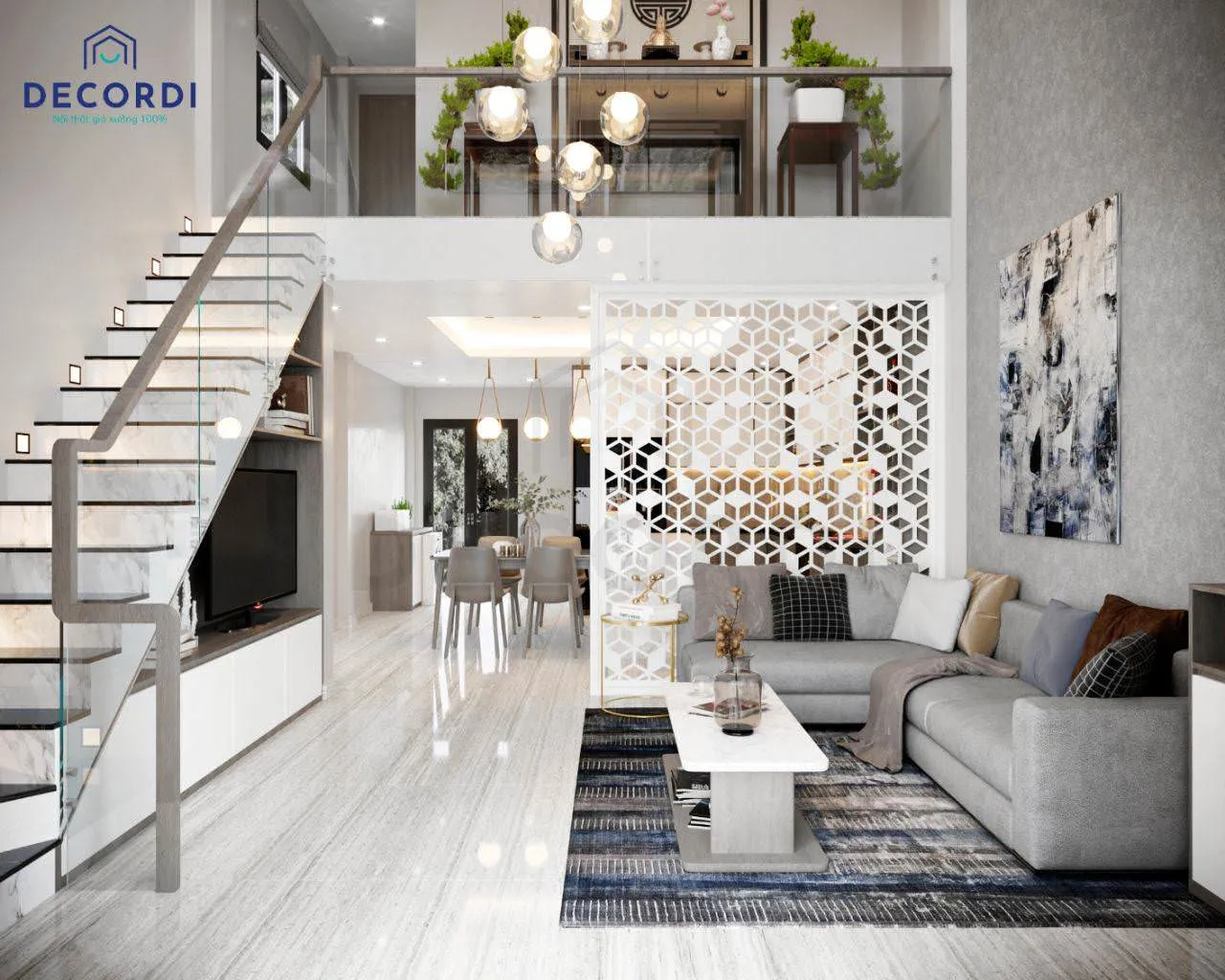 Đặt tủ tivi dưới gầm cầu thang đúng phong thủy mang lại nhiều may mắn cho gia chủ