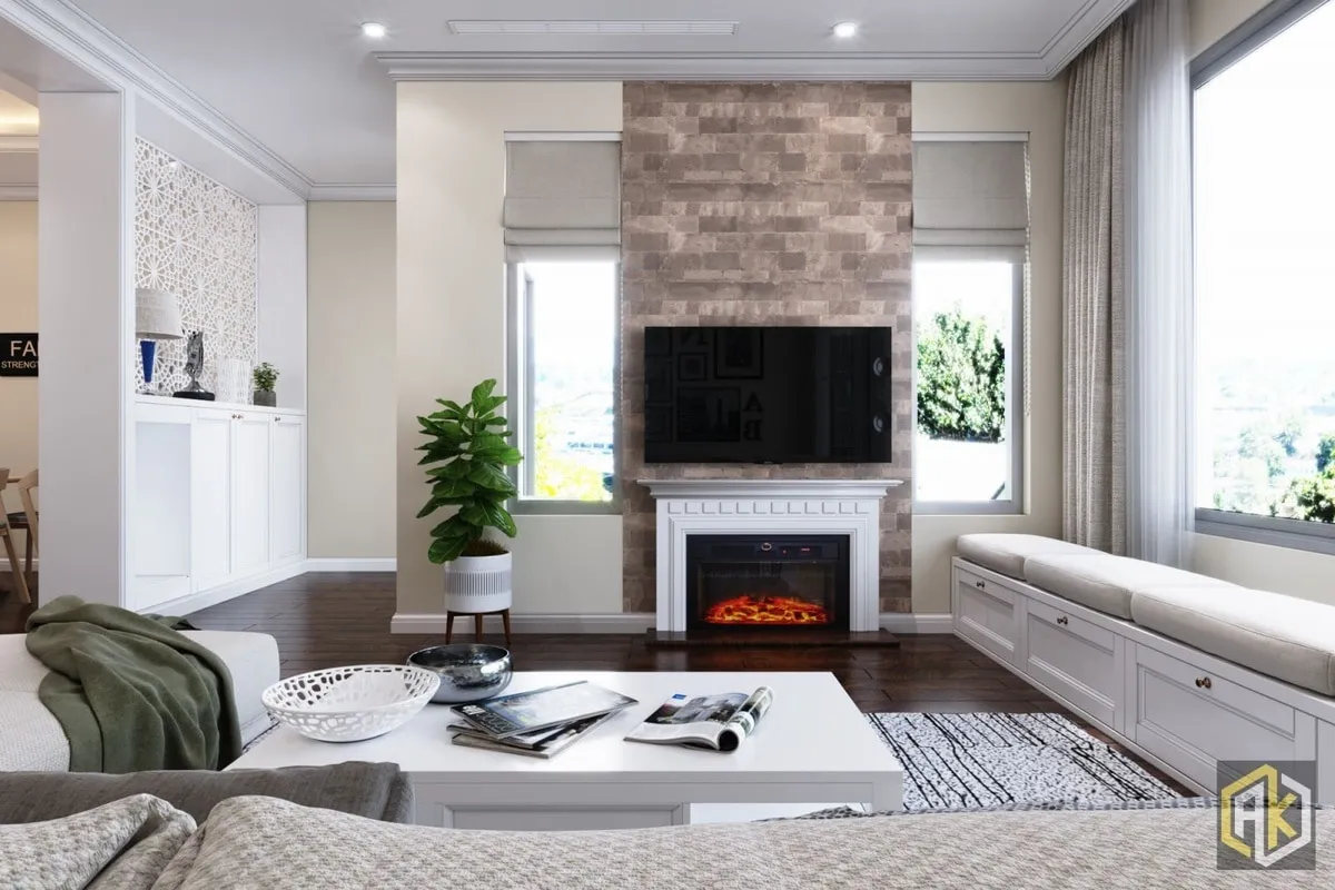 Phòng khách thiết kế nội thất Bình Chánh tối ưu diện tích