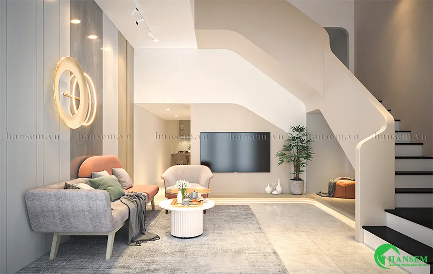 Bố trí nội thất có kích thước gọn nhẹ và decor một vài đồ trang trí khác để giảm sự nhàm chán cho căn phòng