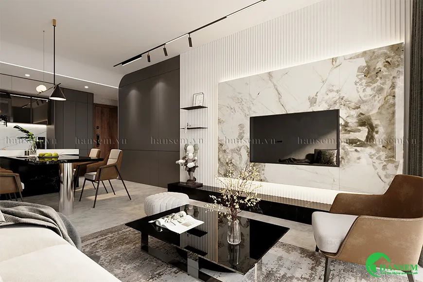 Sử dụng thảm trải phòng khách để vừa nổi bật vừa tạo sự phân chia ấn tượng