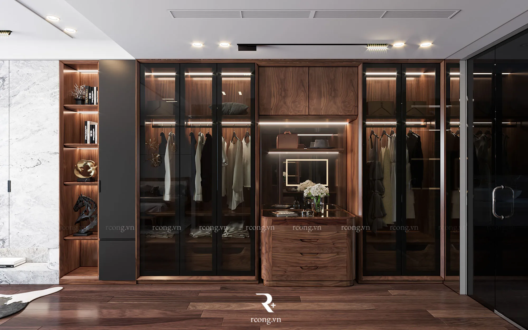 Hệ thống tủ quần áo sang chảnh