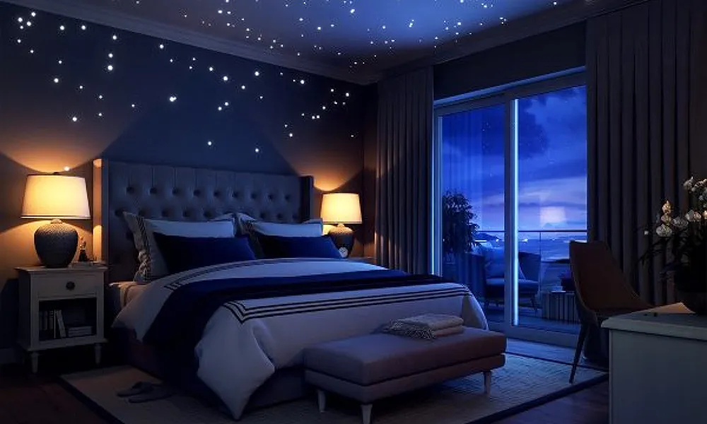 Phòng ngủ vào buổi tối