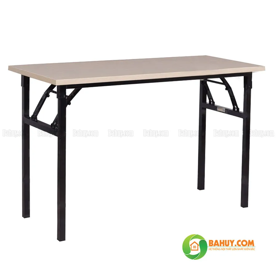 Bàn gấp chân sắt BNV23 màu ghi và đen thanh lý, dễ dàng di chuyển