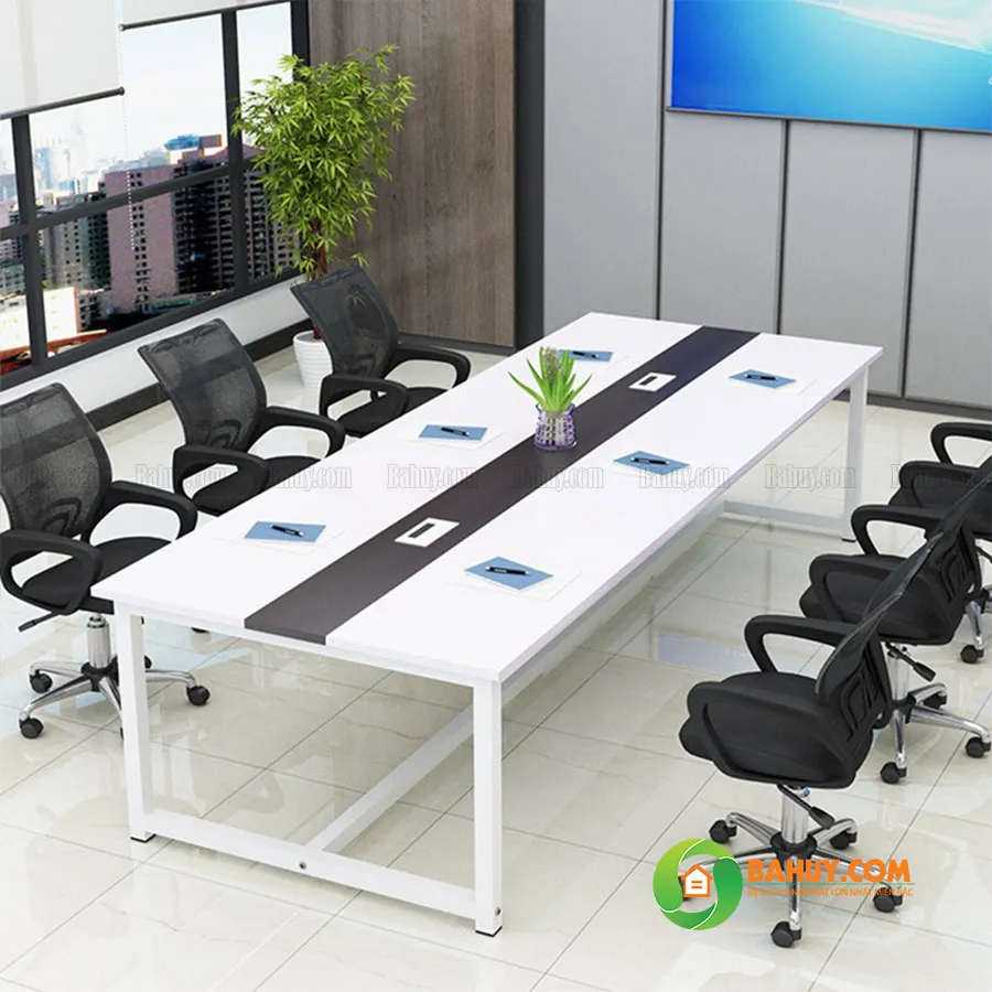 Bàn họp 2m4 BHS04 thanh lý cho không gian làm việc hiện đại