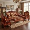 Bộ Bàn Ghế Salon Gỗ Gõ Đỏ Cổ Điển