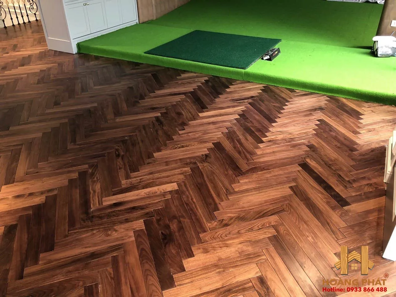 Sàn Gỗ Óc Chó Walnut lắp xương cá