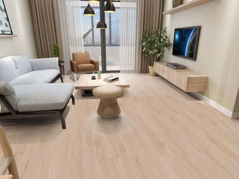 Hình ảnh mẫu sàn nhựa giả gỗ đa dạng màu sắc và vân gỗ tại kho hàng