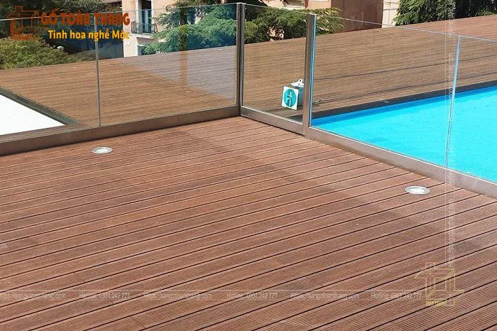 Sàn gỗ tre ngoài trời là vật liệu xanh hiện nay cho các khu Resort