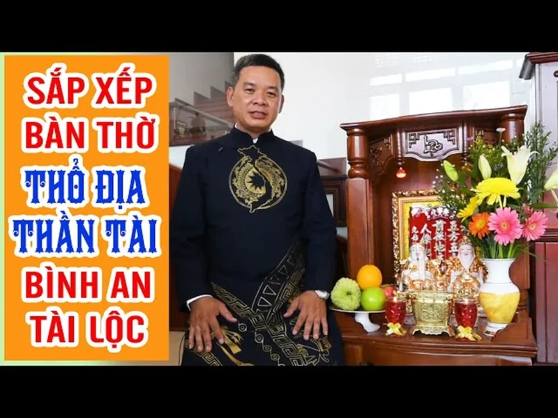 sắp xếp bàn thờ thần tài hướng ra cửa chính
