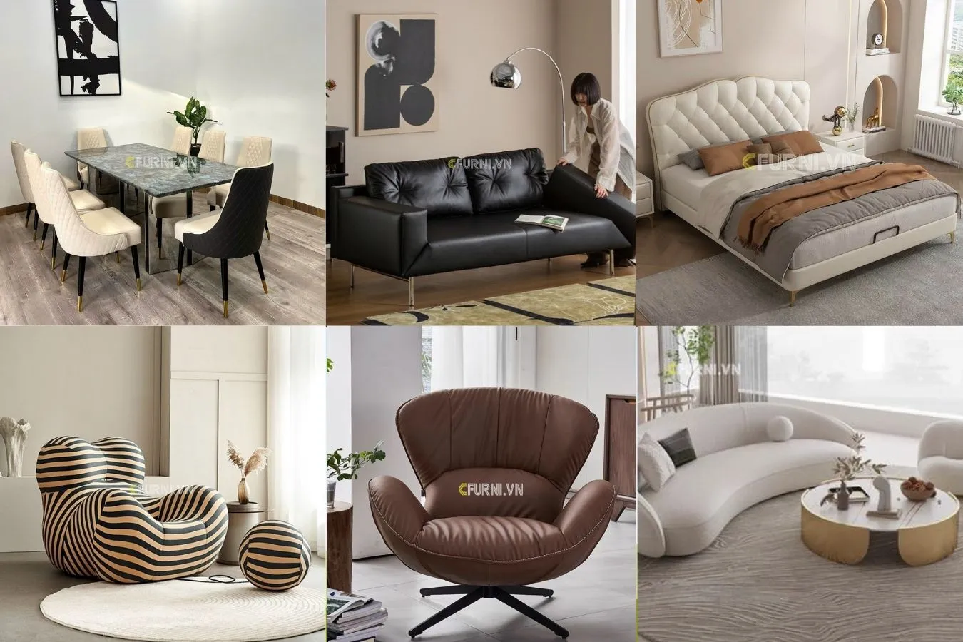 Showroom Nội Thất CFURNI với không gian trưng bày rộng rãi, ánh sáng tự nhiên