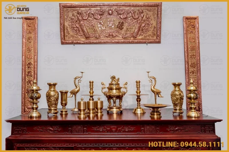 sơ đồ bài trí bàn thờ gia tiên