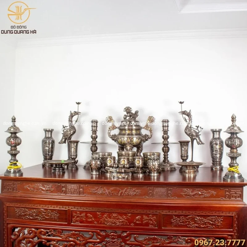 sơ đồ bài trí bàn thờ gia tiên trước ngày giỗ tết