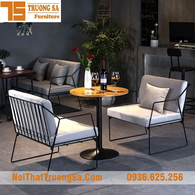 Sofa cafe khung sắt TS329