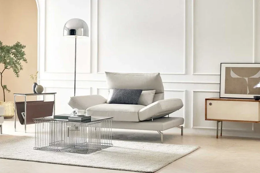 ghế sofa đơn da NEVIS hiện đại