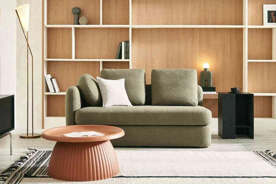 sofa đơn nỉ xanh rêu ELEGANT 1m6