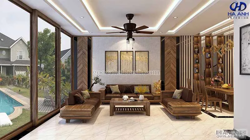 Chân sofa gỗ óc chó nguyên khối thiết kế chắc chắn