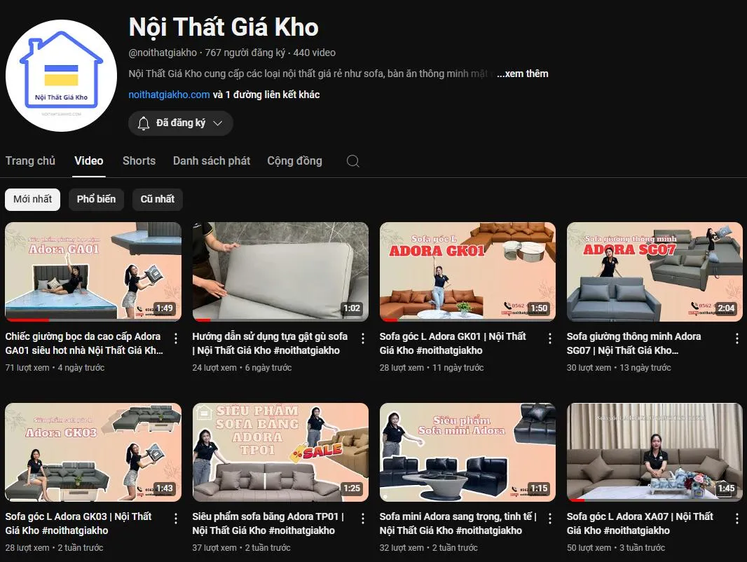 Sofa và nội thất hiện đại khác tại showroom ĐẠI PHÁT