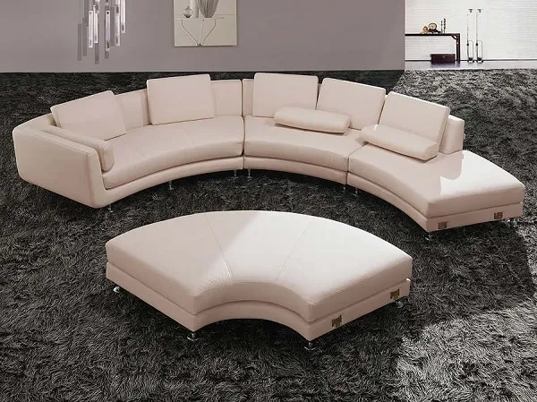 Mẫu ghế sofa đơn giản hiện đại dáng tròn độc đáo tạo điểm nhấn thẩm mỹ mạnh mẽ