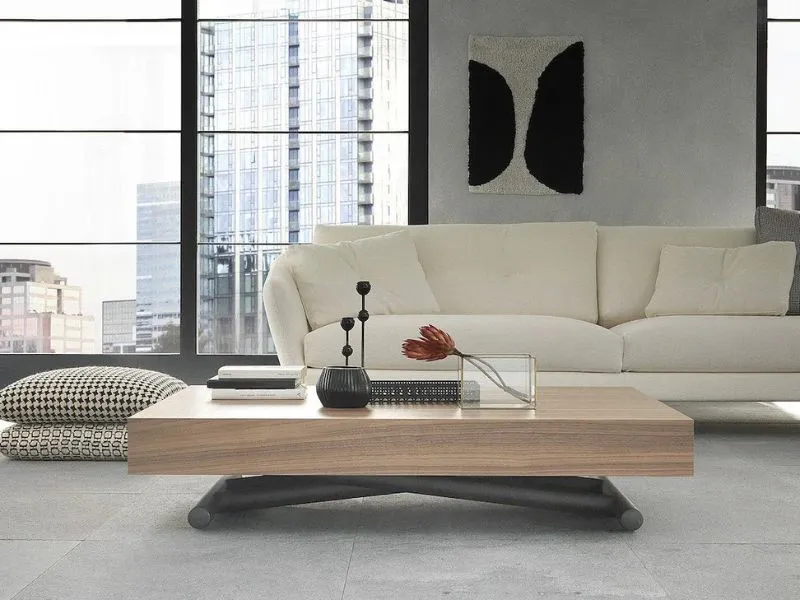 Bàn ăn kết hợp ghế sofa với chất liệu vải màu trắng, cần lưu ý khi vệ sinh