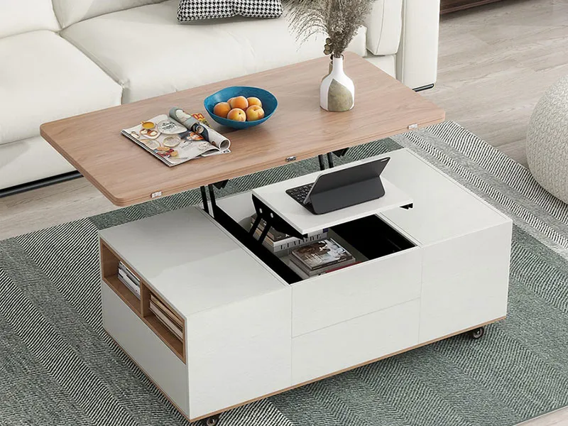 Ghế sofa kết hợp bàn ăn nâng hạ hiện đại, thiết kế thông minh