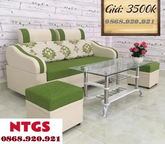Sofa Mini 2 Chỗ Xanh Lá Hiện Đại Giá Rẻ