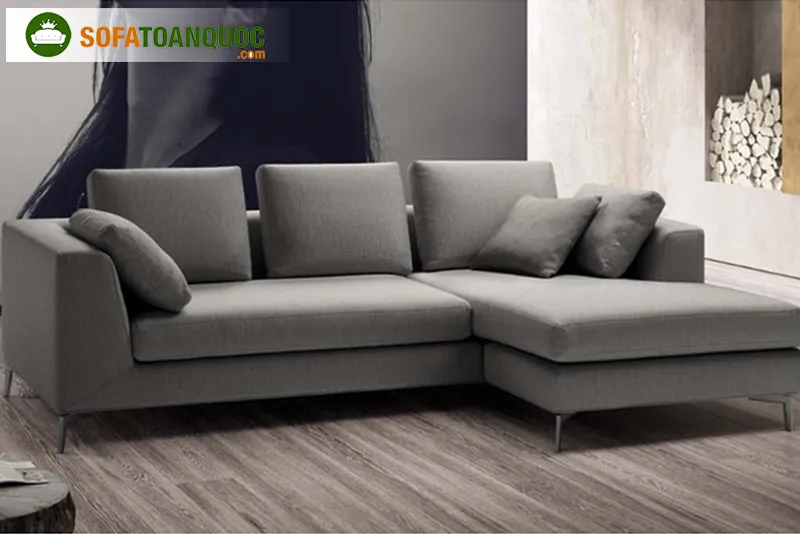 sofa góc nhỏ màu xám đẹp