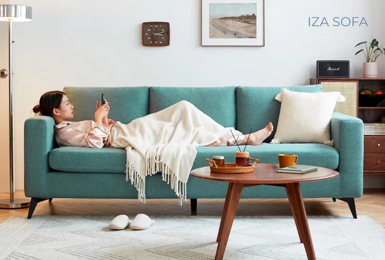 Sofa gỗ sồi 2 chỗ ngồi cho phòng khách nhỏ