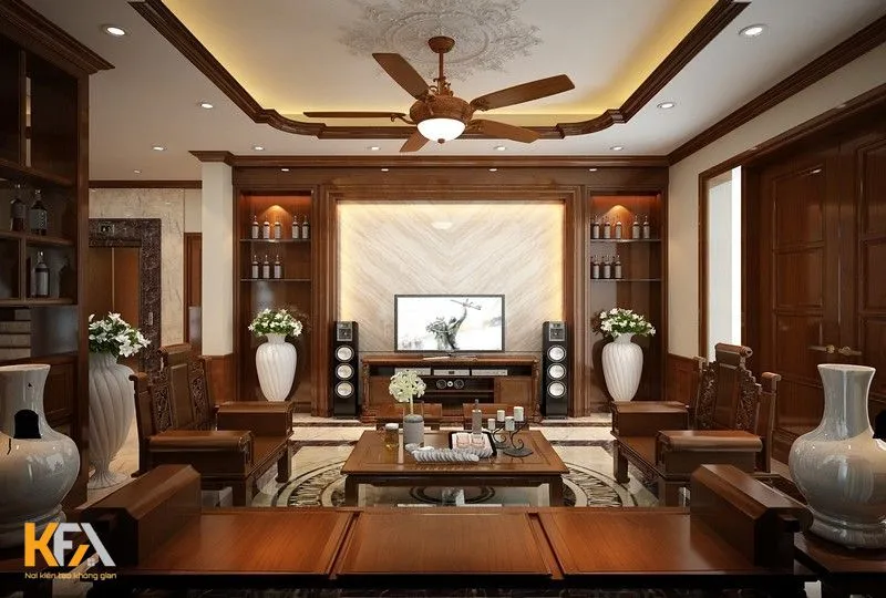 trang trí phòng khách bằng Sơn lại cửa gỗ cũ bằng sơn bóng cánh gián