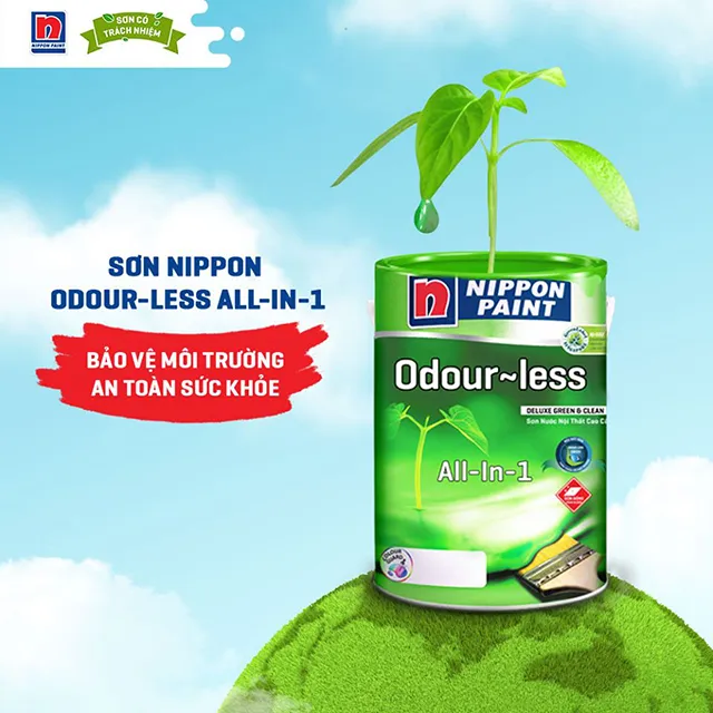 Sơn Nippon Odour-less All-in-1 an toàn sức khỏe, bảo vệ môi trường