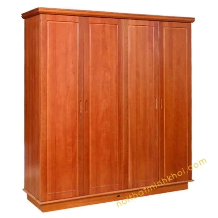 Tủ Áo Gỗ Tự Nhiên Gỗ Gõ Đỏ Cao Cấp Thiết Kế Hiện Đại 4 Cánh Mở