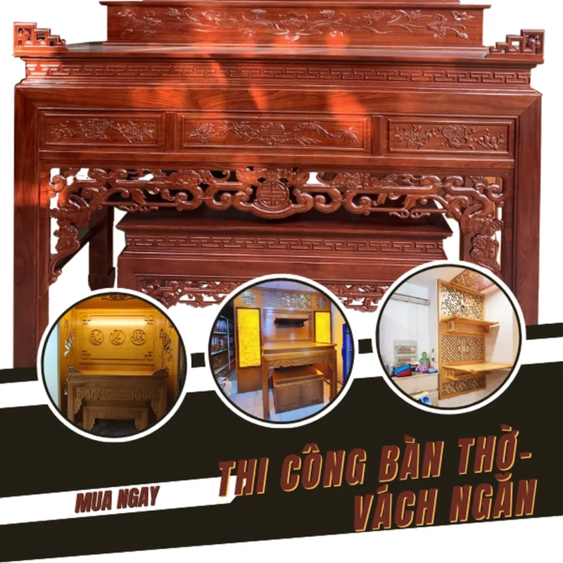 Tấm chống ám khói và vách ngăn bàn thờ treo tường cho căn hộ