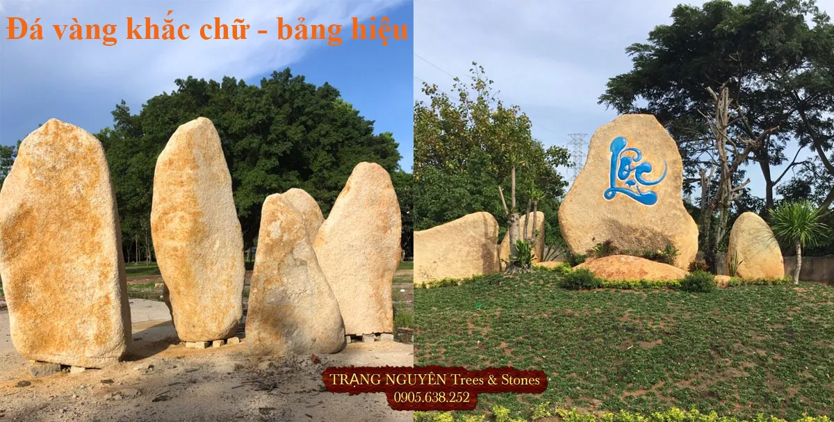 Đá vàng tự nhiên với màu vàng nhạt đặc trưng