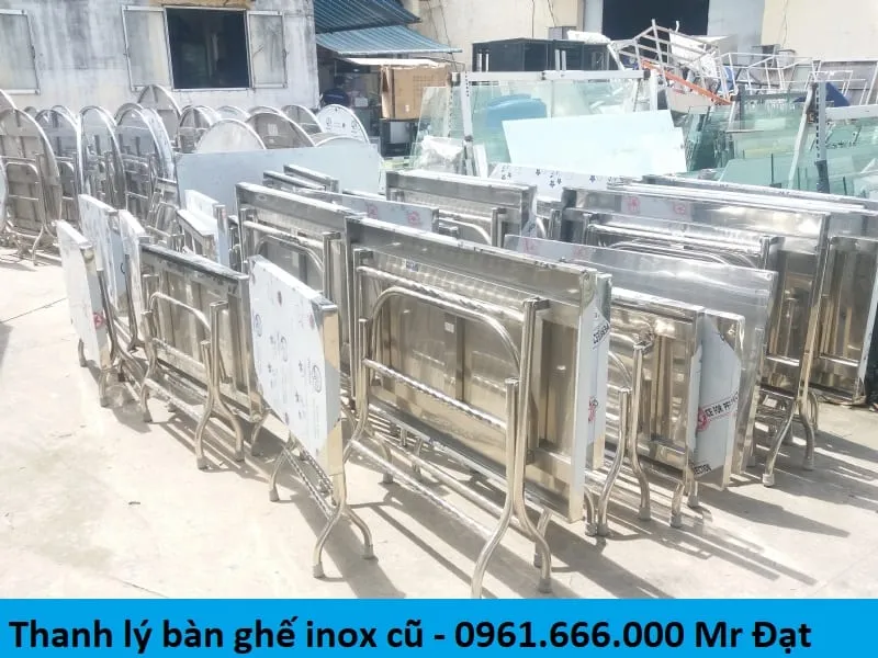 Thanh lý bàn ghế inox cũ Hà Nội