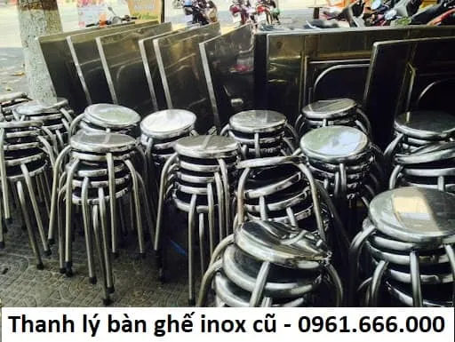 Thanh lý bàn ghế inox cũ Hà Nội