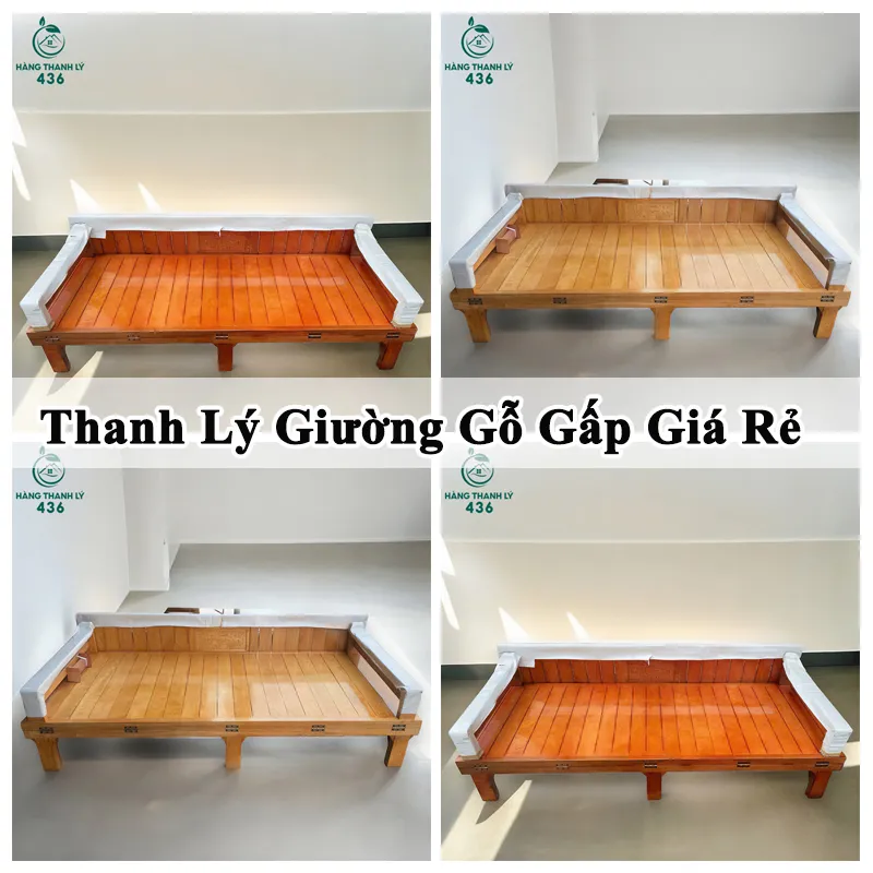 Thanh-Ly-Giuong-Go-Gap- Thanh Lý Giường Gỗ Gấp Thành Ghế Giá Rẻ Tại TPHCM