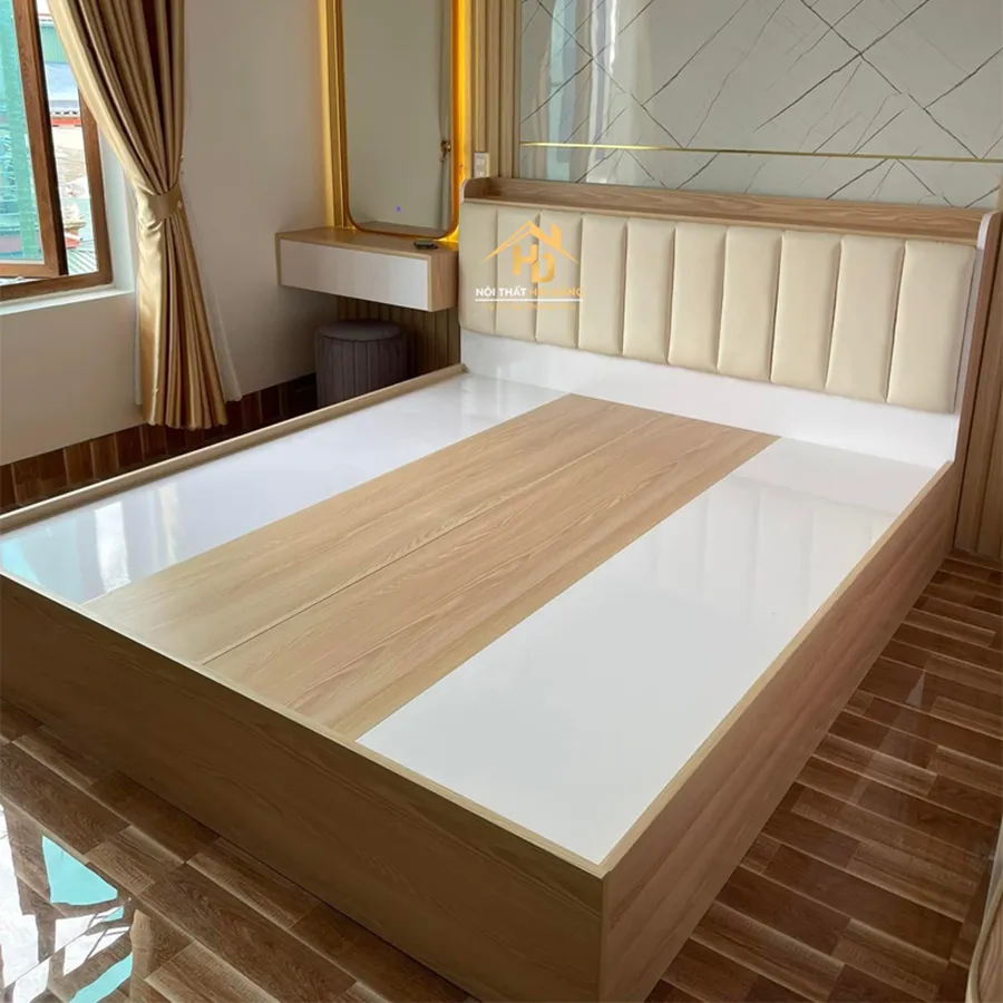 Giường ngủ 1m6 được thiết kế và thi công hoàn thiện tại Nội Thất Đại Phát