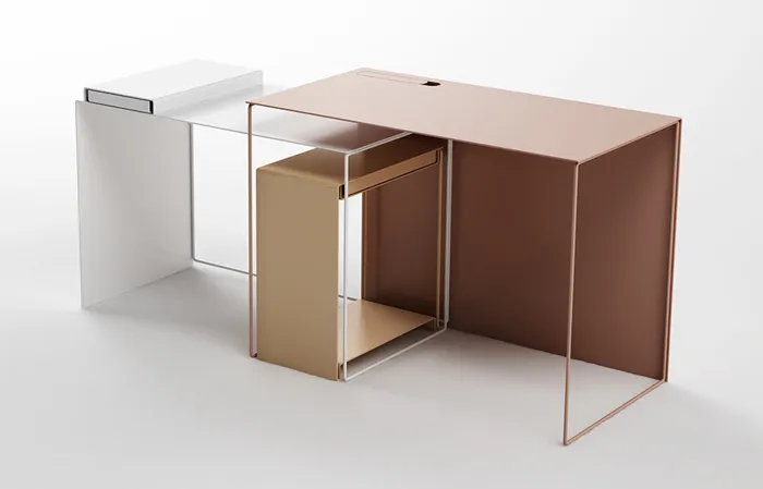 Bàn làm việc chân sắt đa năng có thể xếp gọn và mở rộng linh hoạt