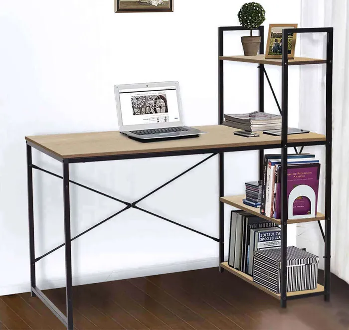 Bàn làm việc Kachi với thiết kế tối giản và khung sắt chắc chắn