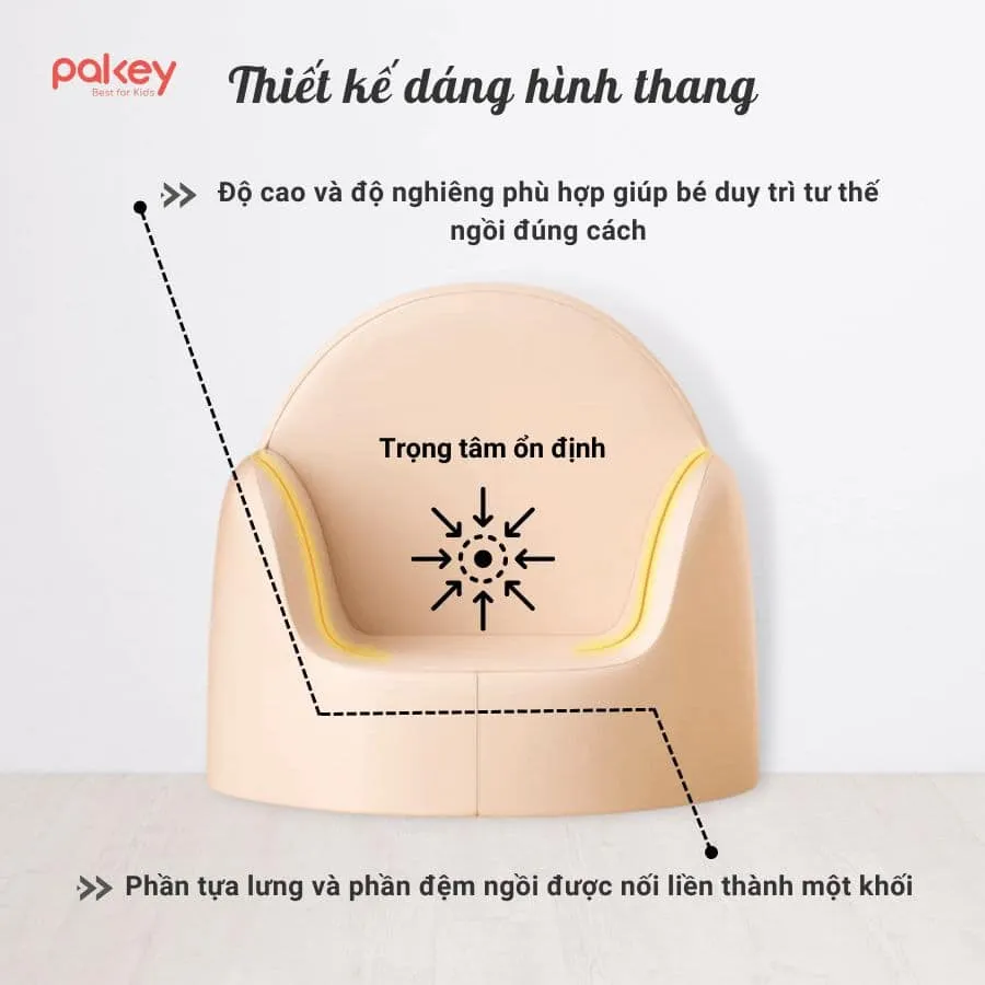 Lớp da được xử lý kháng khuẩn và chống thấm nước, dễ dàng vệ sinh khi trẻ làm đổ thức ăn hoặc nước uống