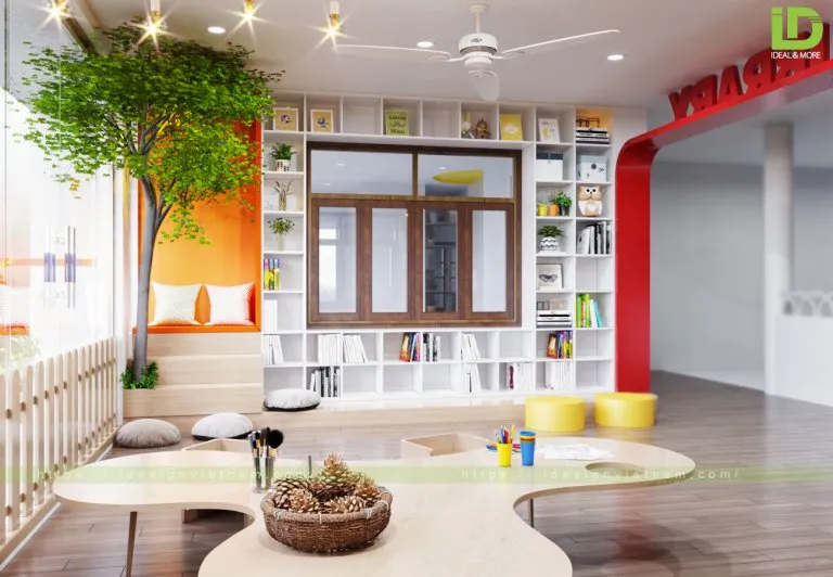 Trang trí góc thư viện mầm non - Xây dựng góc thư viện của bé | IDESIGN