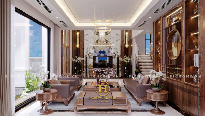 Phòng Khách Gỗ Óc Chó: Biểu Tượng Của Sự Sang Trọng Và Đẳng Cấp Thượng Lưu