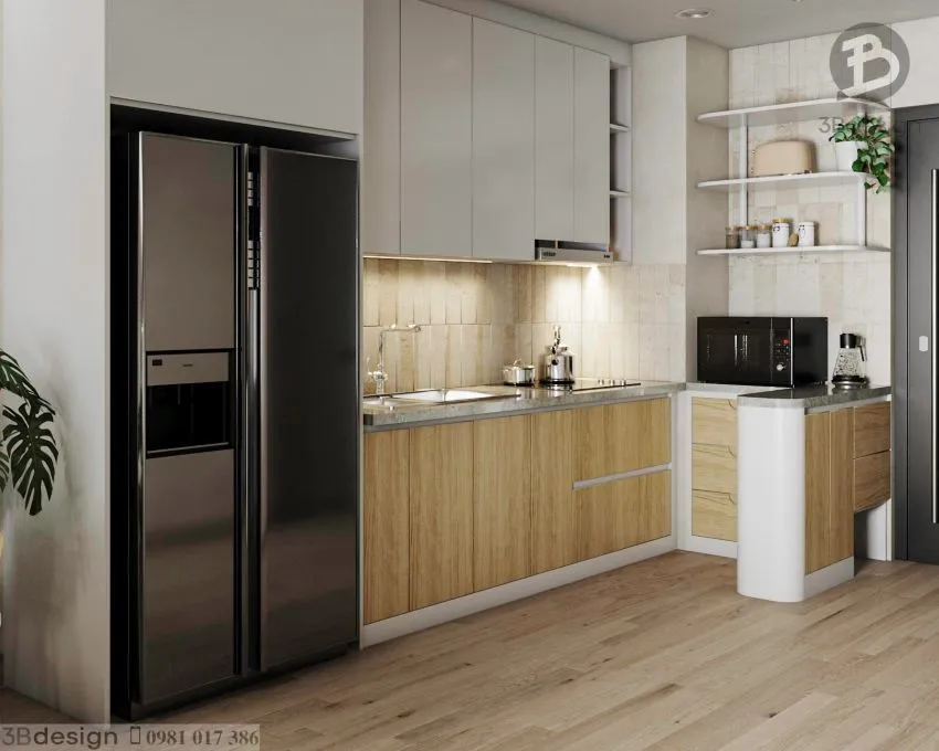 Không gian bếp tiện lợi