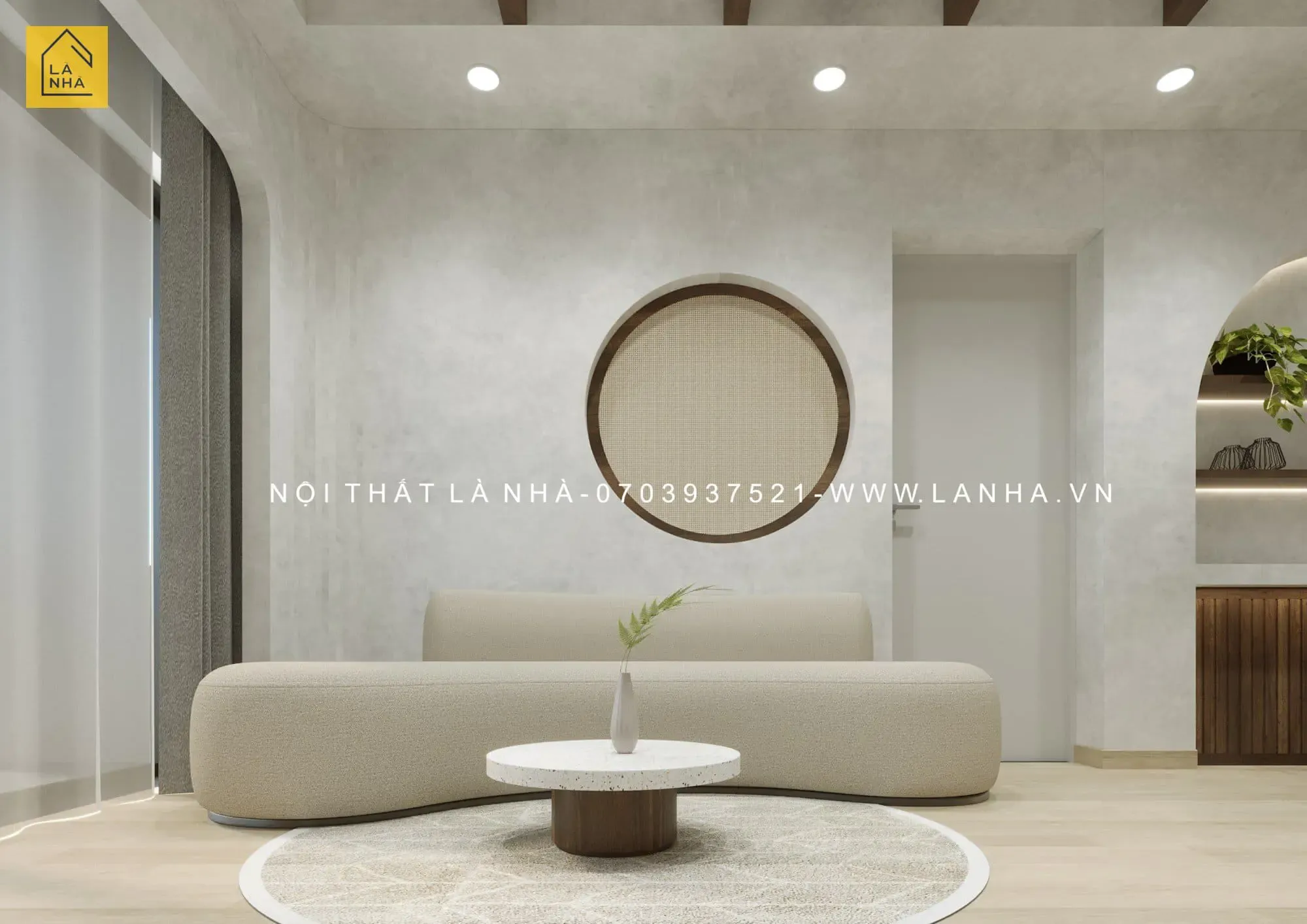 Sử dụng bàn trà và ghế sofa tối giản