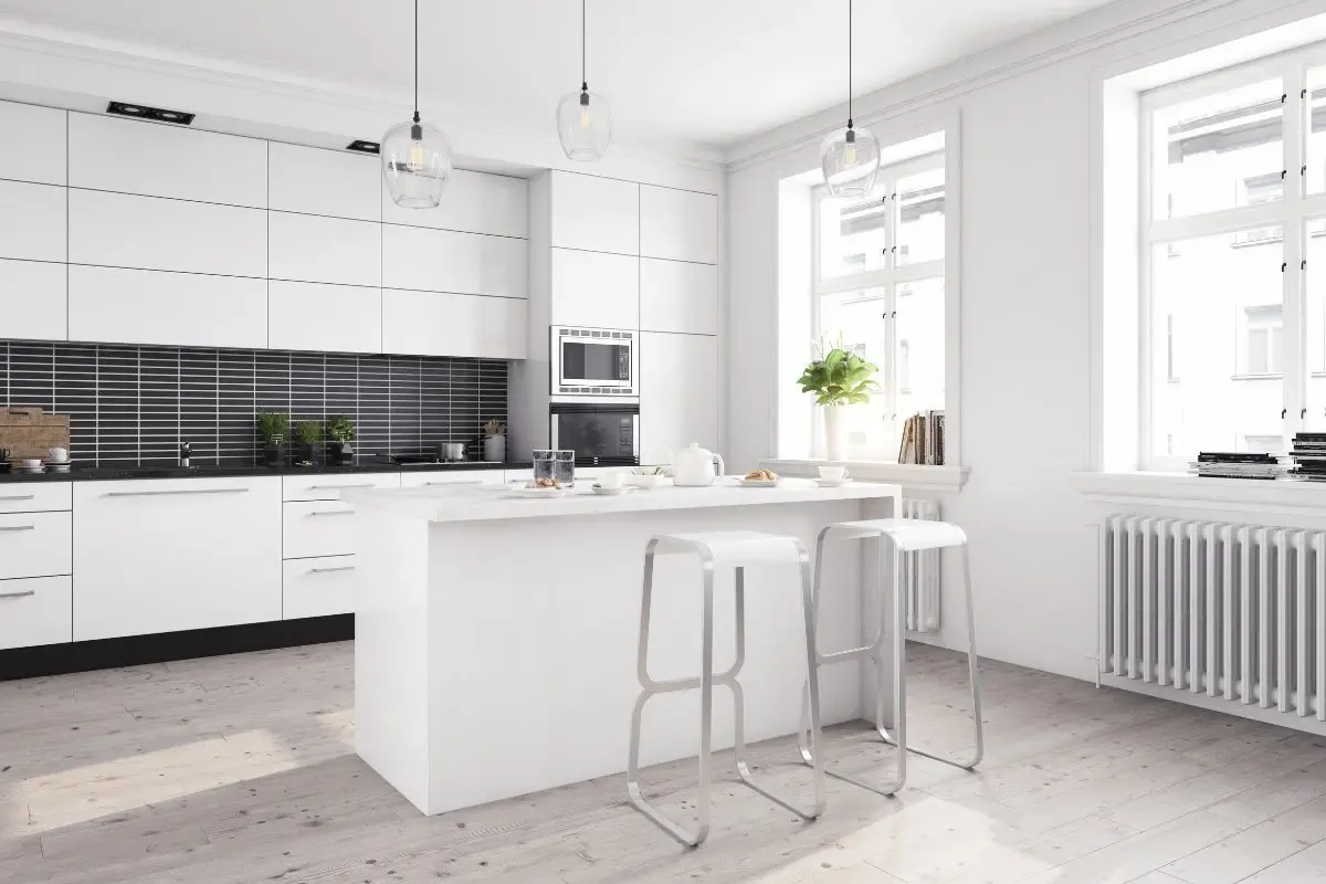 Thiết kế phòng bếp với bàn đảo