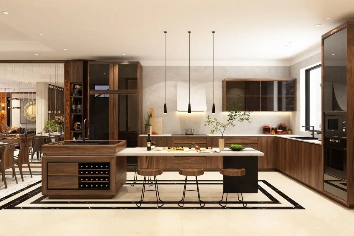 Xu hướng thiết kế phòng bếp với bàn đảo